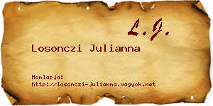 Losonczi Julianna névjegykártya